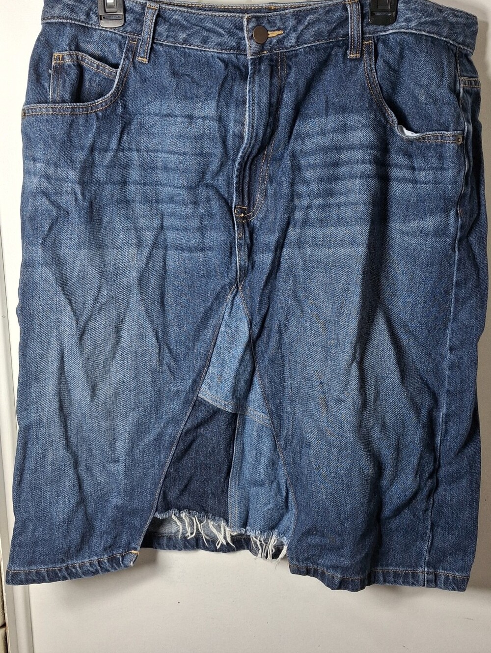 Womens Western Boho-chic Y2k-fashion Jean Skirt Size 16  See Pics For Spot.